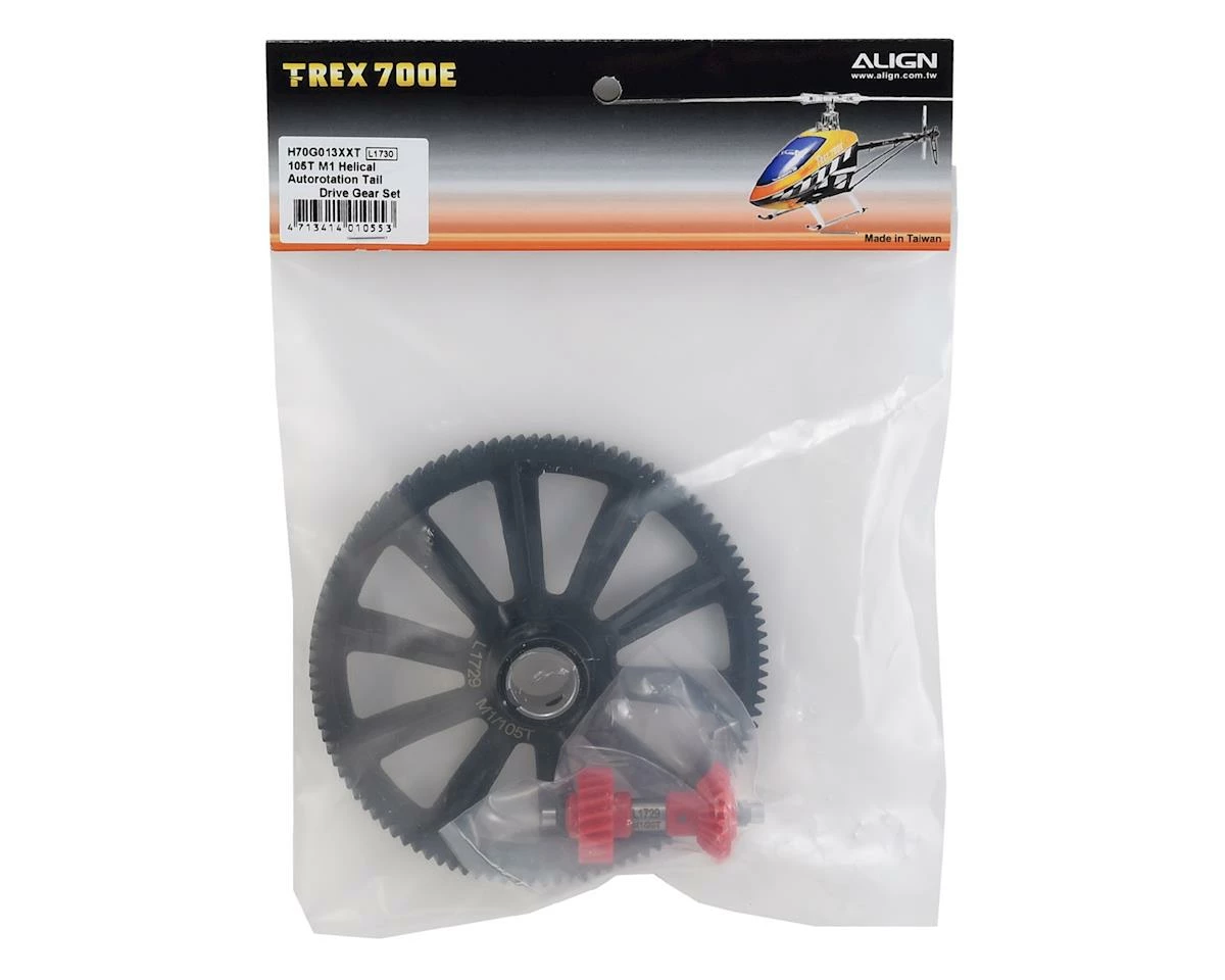 Align M1 Autorotation Tail Drive Gear Set (105T) 2 Align M1 Autorotation Tail Drive Gear Set (105T) - Image 2