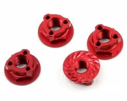 Avid RC Triad 4mm Light Weight Serrated Wheel Nut Set (4) (Red)