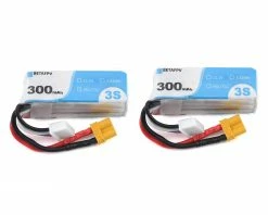 BetaFPV 3s 45C LiPo Battery (11.1V/300mAh) (2) (R-Version) w/XT-30 Connector
