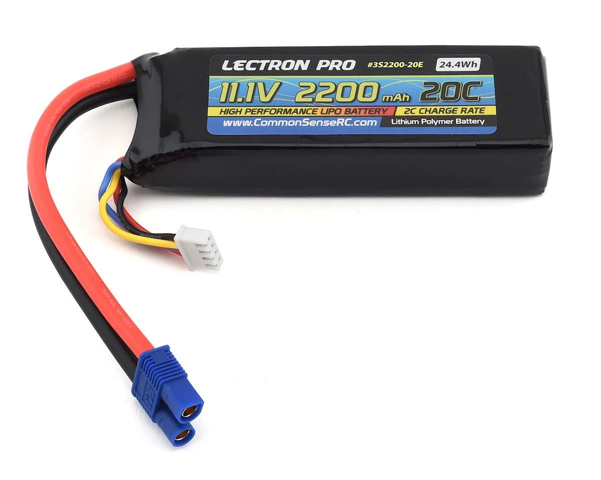 Common Sense RC Lectron Pro 3S 20C LiPo Battery w/EC3 (11.1V/2200mAh) 1 Common Sense RC Lectron Pro 3S 20C LiPo Battery w/EC3 (11.1V/2200mAh)