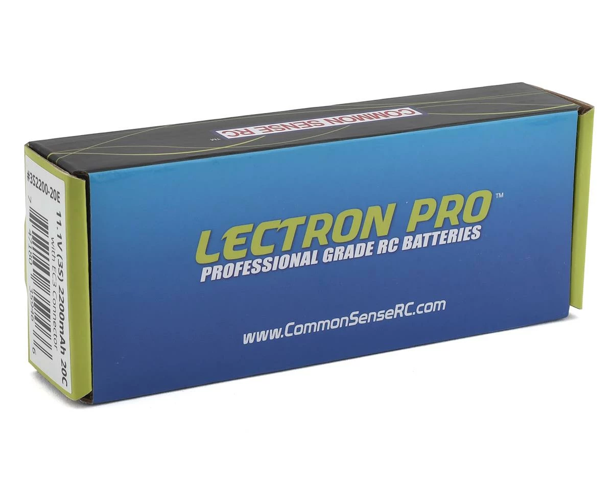 Common Sense RC Lectron Pro 3S 20C LiPo Battery w/EC3 (11.1V/2200mAh) 2 Common Sense RC Lectron Pro 3S 20C LiPo Battery w/EC3 (11.1V/2200mAh) - Image 2