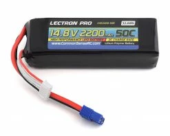 Common Sense RC Lectron Pro 4S 50C LiPo Battery (14.8V/2200mAh) w/EC3 Connector