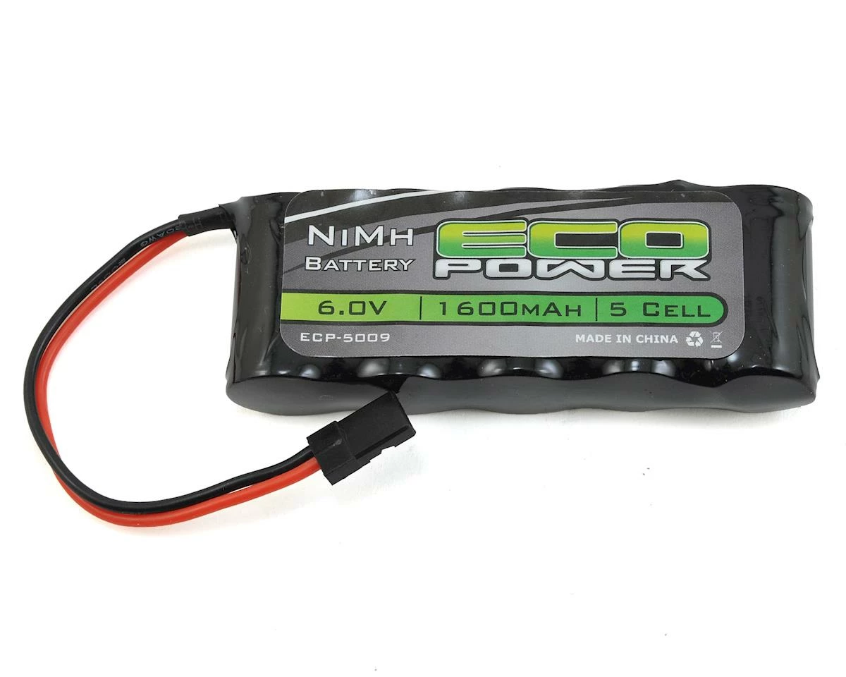 EcoPower 5-Cell NiMH Stick Receiver Battery Pack (6.0V/1600mAh) 1 EcoPower 5-Cell NiMH Stick Receiver Battery Pack (6.0V/1600mAh)