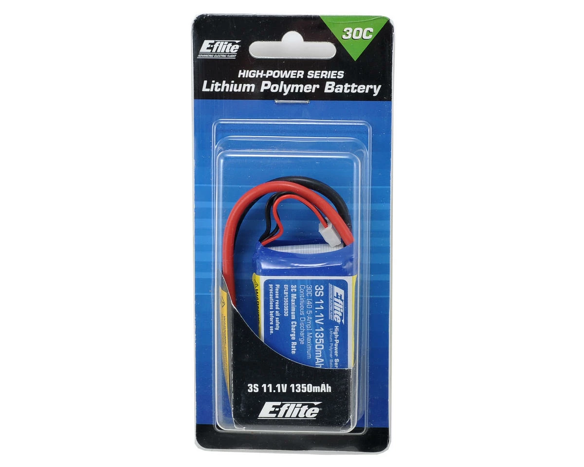 E-flite 3S LiPo Battery Pack 30C (11.1V/1350mAh) w/EC3 Connector 2 E-flite 3S LiPo Battery Pack 30C (11.1V/1350mAh) w/EC3 Connector - Image 2
