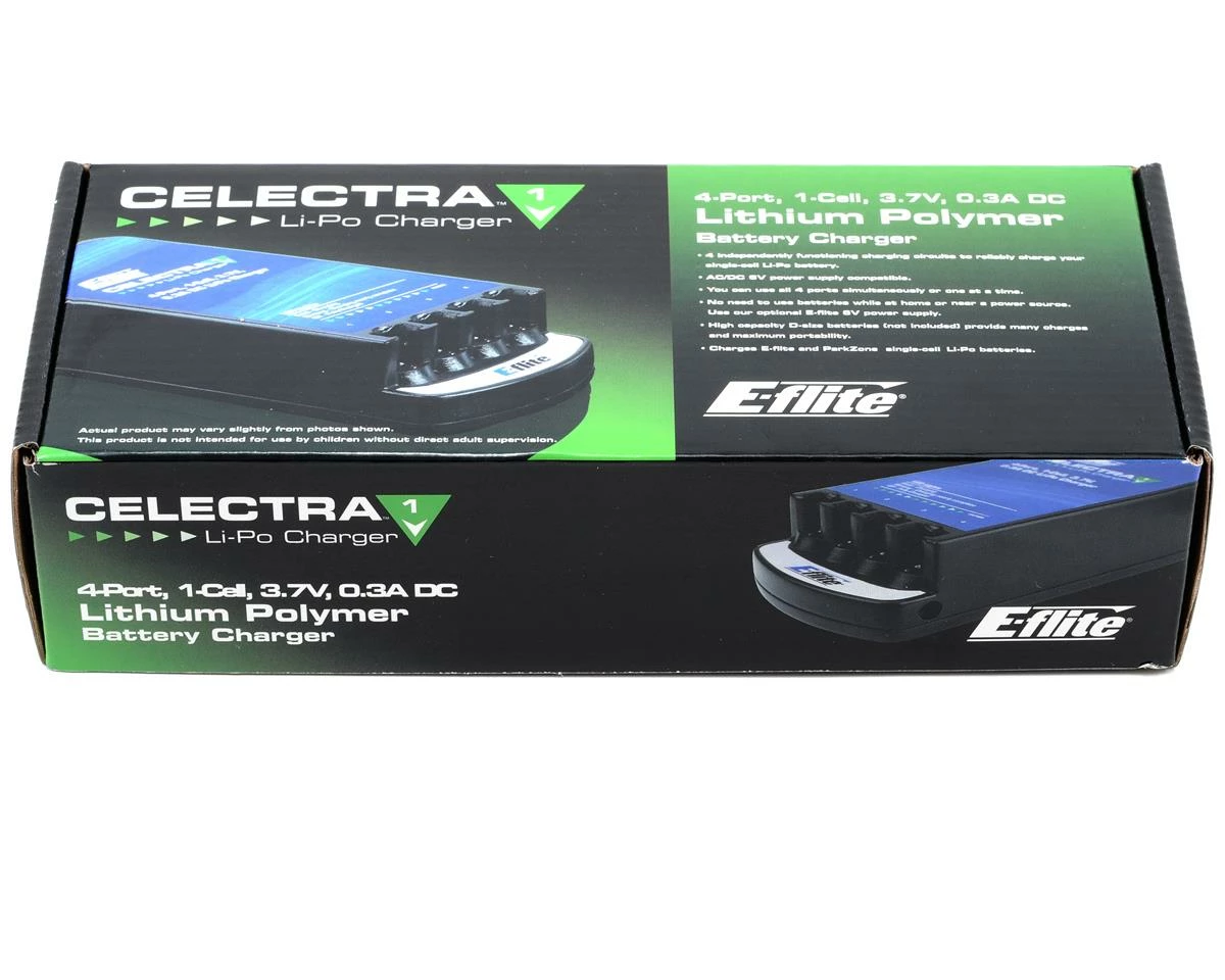 E-flite Celectra 4-Port 1S 3.7V 0.3A DC Li-Po Charger 2 E-flite Celectra 4-Port 1S 3.7V 0.3A DC Li-Po Charger - Image 2