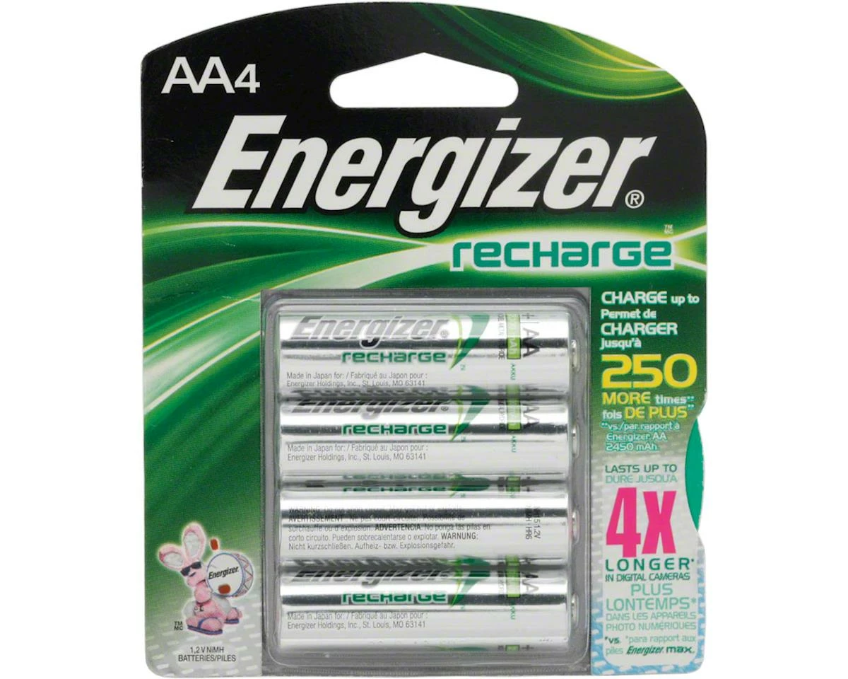 Energizer Rechargeable AA NiMH E² Batteries (4) 1 Energizer Rechargeable AA NiMH E² Batteries (4)
