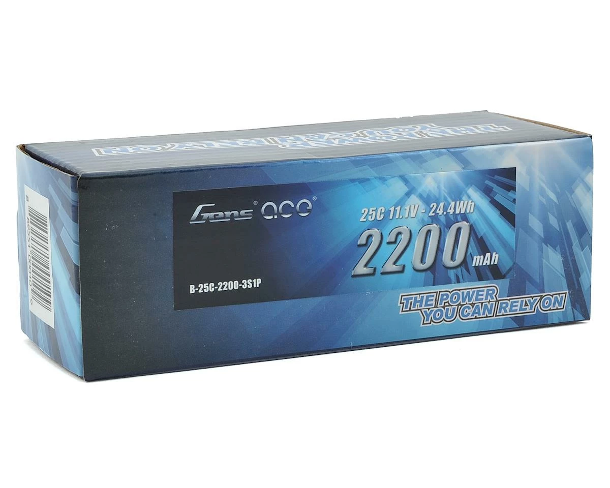 Gens Ace 3S LiPo Battery 25C (11.1V/2200mAh) w/T-Style Connector 2 Gens Ace 3S LiPo Battery 25C (11.1V/2200mAh) w/T-Style Connector - Image 2