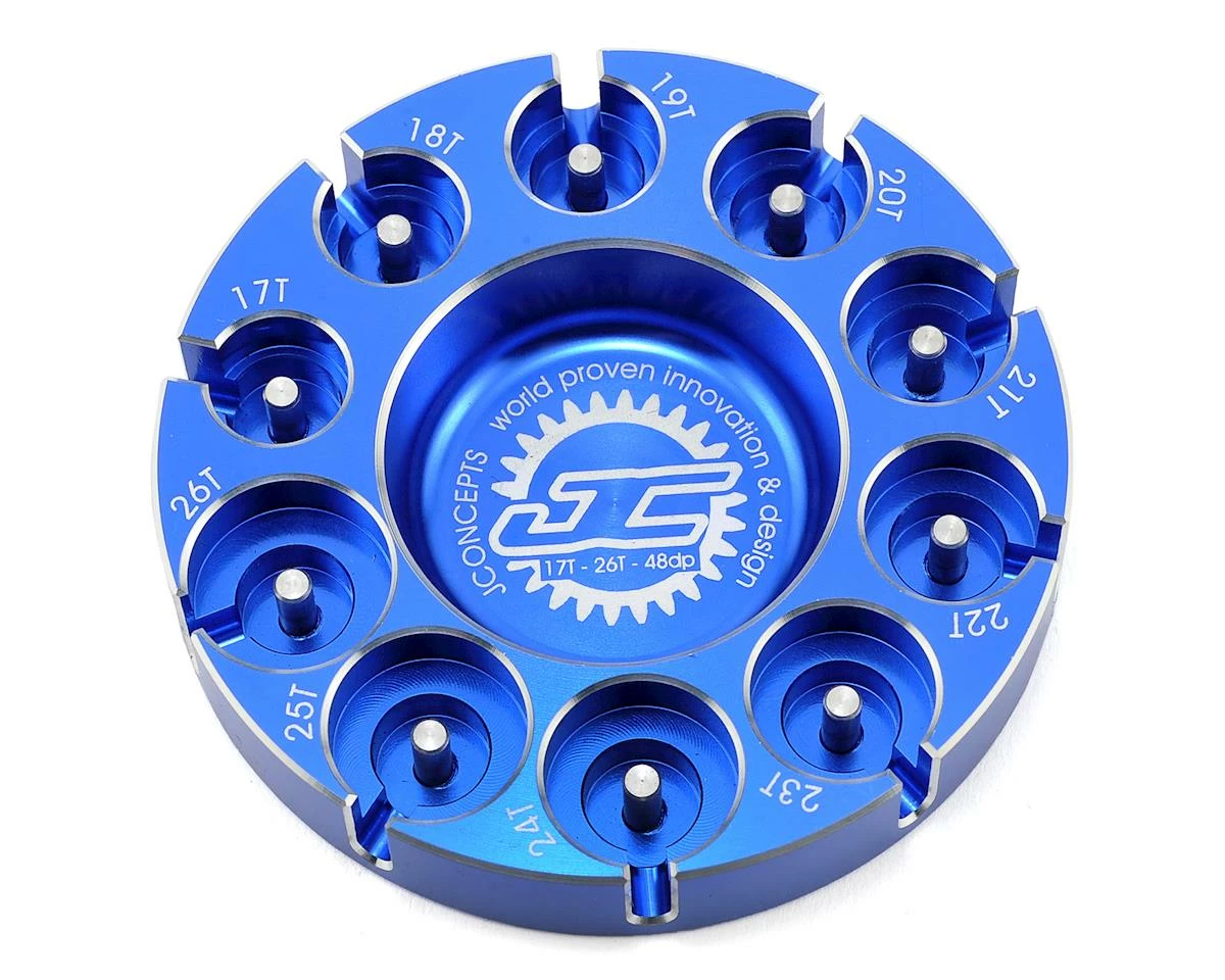 JConcepts Aluminum Pinion Puck Modified Range (Blue) 1 JConcepts Aluminum Pinion Puck Modified Range (Blue)