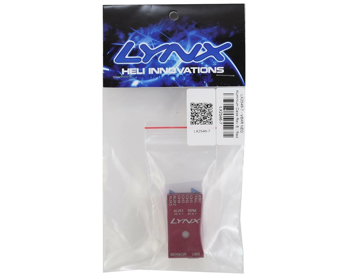 Lynx Heli Aluminum Vbar NEO Case (REV-B) (RED) 2 Lynx Heli Aluminum Vbar NEO Case (REV-B) (RED) - Image 2