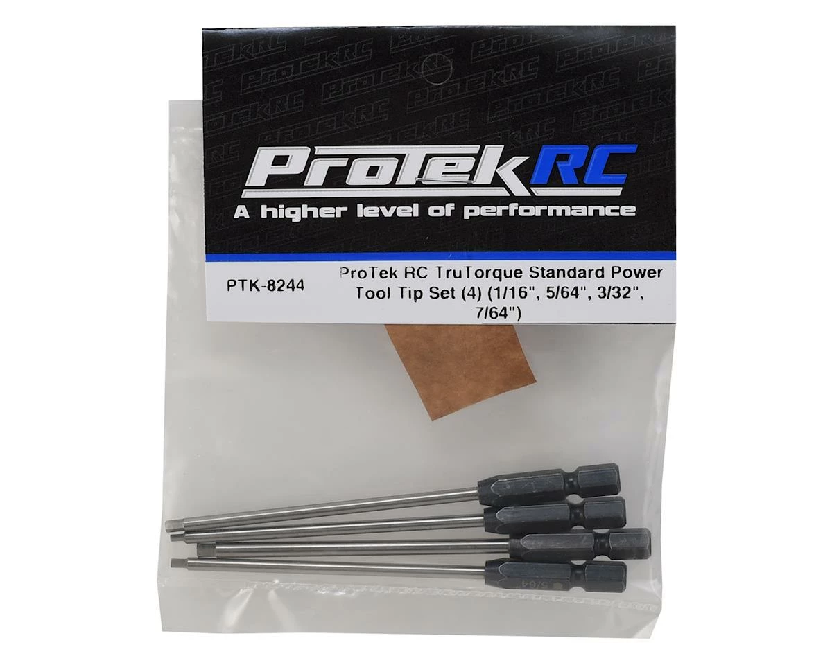 ProTek RC TruTorque Standard Power Tool Tip Set (4) (1/16", 5/64", 3/32", 7/64") 2 ProTek RC TruTorque Standard Power Tool Tip Set (4) (1/16", 5/64", 3/32", 7/64") - Image 2