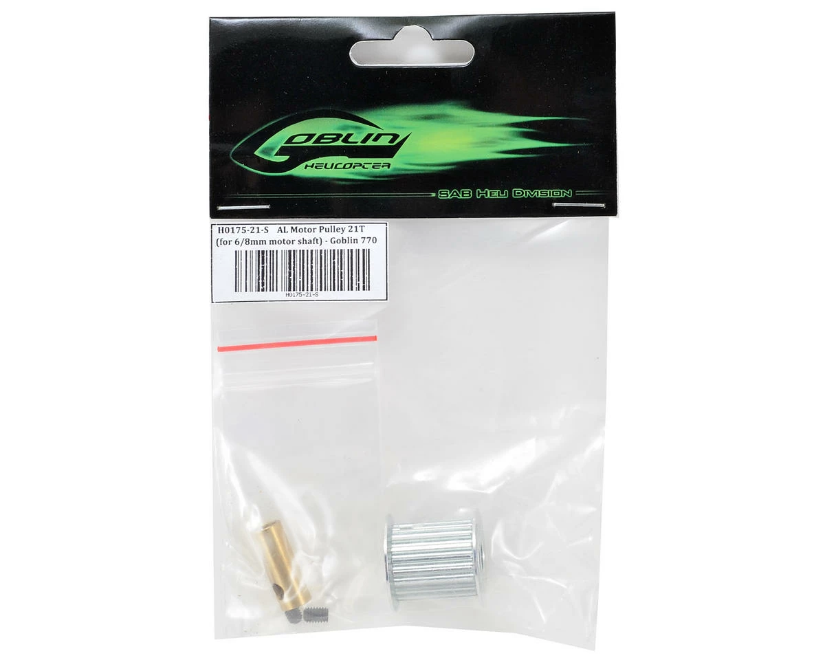 SAB Goblin Aluminum Motor Pulley (21T) (6/8mm Motor Shaft) 2 SAB Goblin Aluminum Motor Pulley (21T) (6/8mm Motor Shaft) - Image 2
