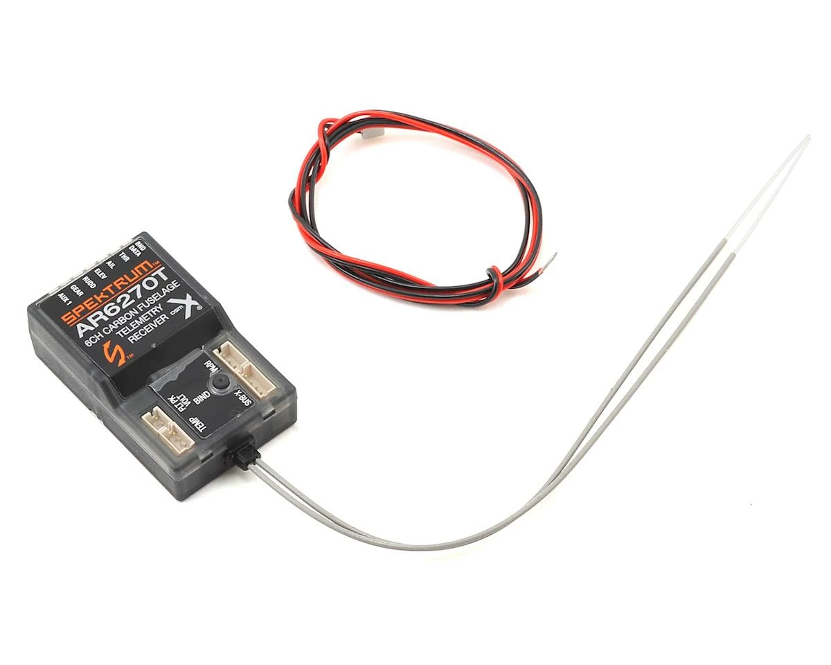 Spektrum RC AR6270T DSMX 6-Channel Carbon Fuse Telemetry Receiver 1 Spektrum RC AR6270T DSMX 6-Channel Carbon Fuse Telemetry Receiver