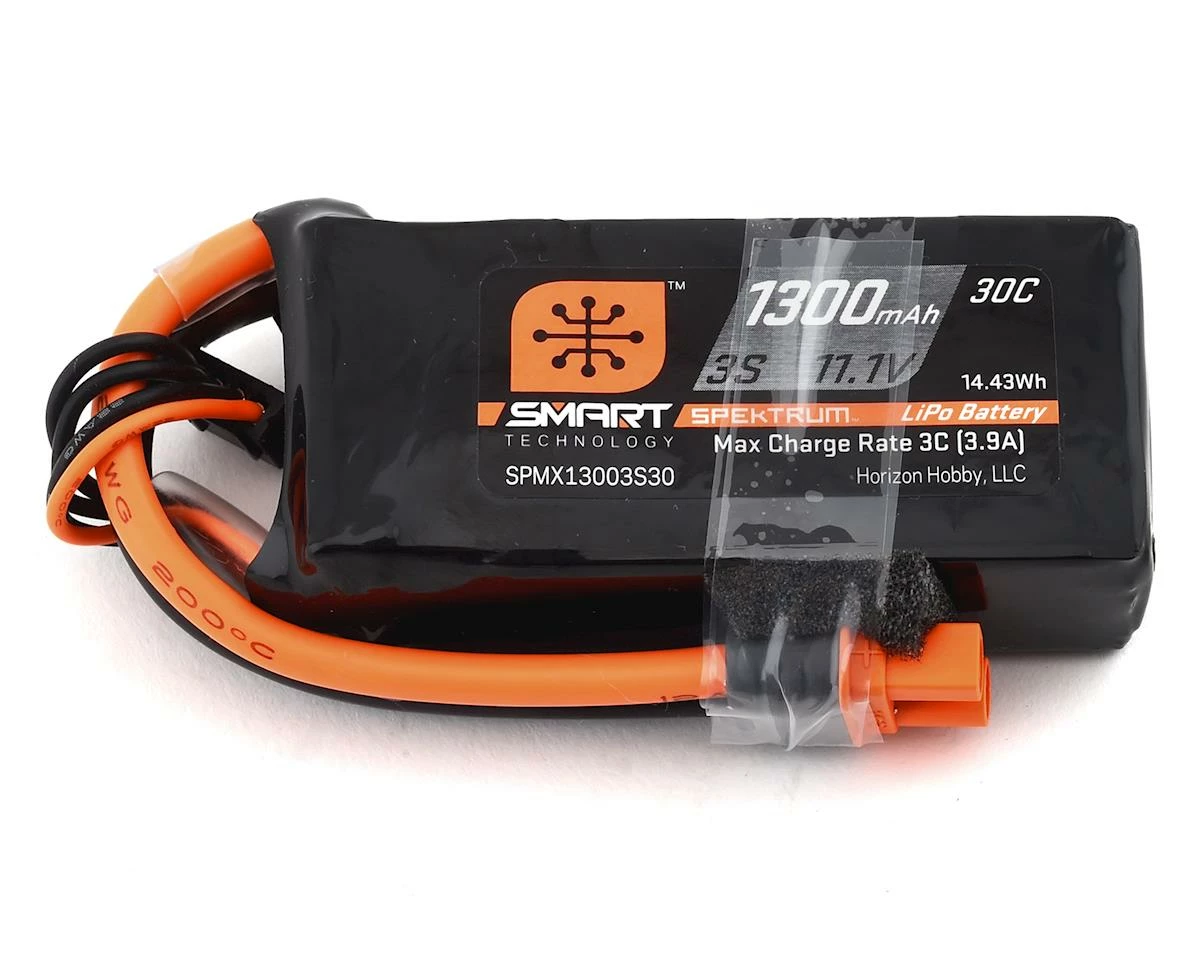 Spektrum RC 3S Smart LiPo Battery Pack w/IC3 Connector (11.1V/1300mAh) 1 Spektrum RC 3S Smart LiPo Battery Pack w/IC3 Connector (11.1V/1300mAh)