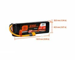 Spektrum RC 4S Smart G2 LiPo 50C Battery Pack (14.8V/3200mAh) w/IC3 Connector 5 Spektrum RC 4S Smart G2 LiPo 50C Battery Pack (14.8V/3200mAh) w/IC3 Connector -Helicopters Sales 2022 spmx324s50 2