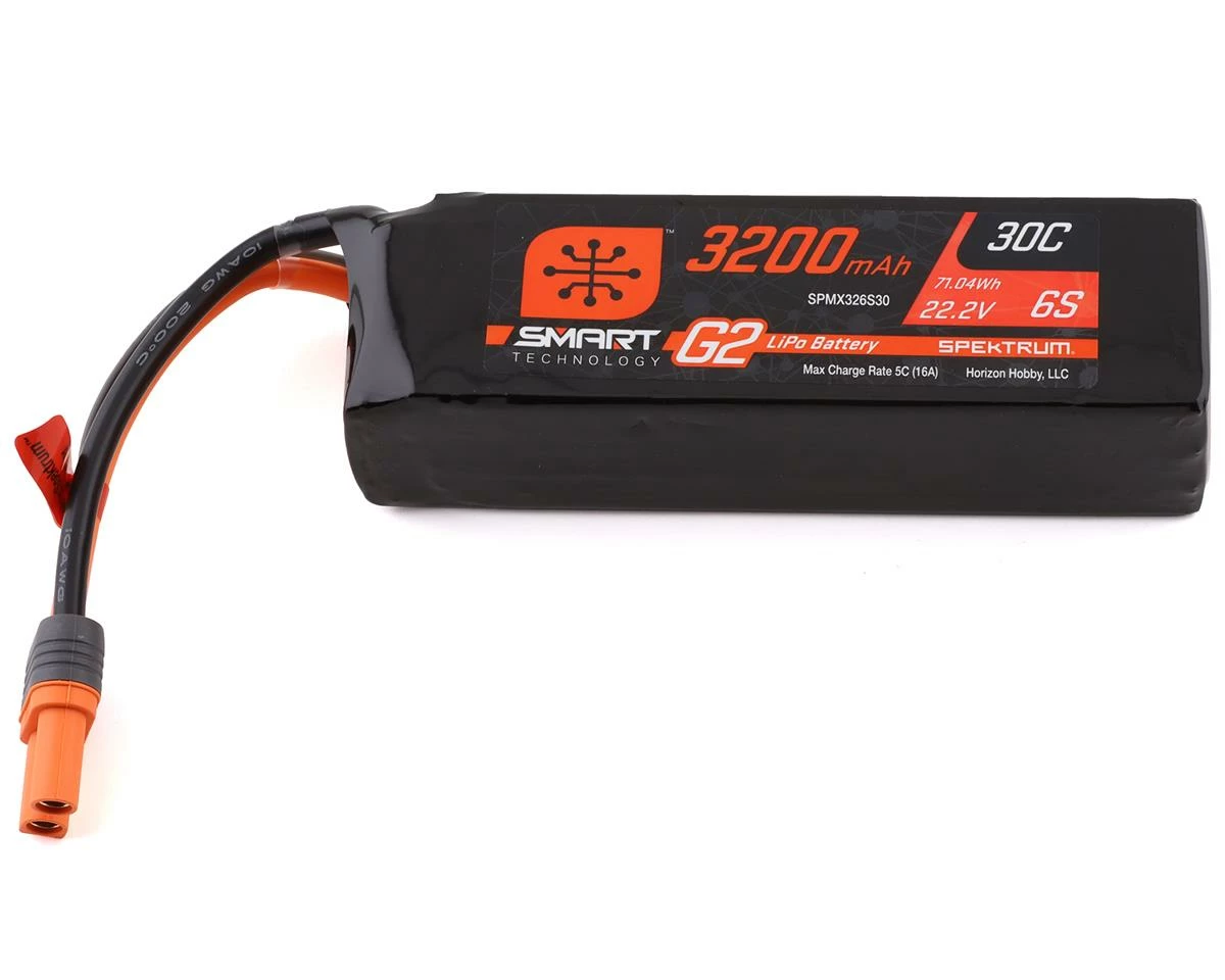 Spektrum RC 6S Smart G2 LiPo 30C Battery Pack (22.2V/3200mAh) w/IC5 Connector 1 Spektrum RC 6S Smart G2 LiPo 30C Battery Pack (22.2V/3200mAh) w/IC5 Connector