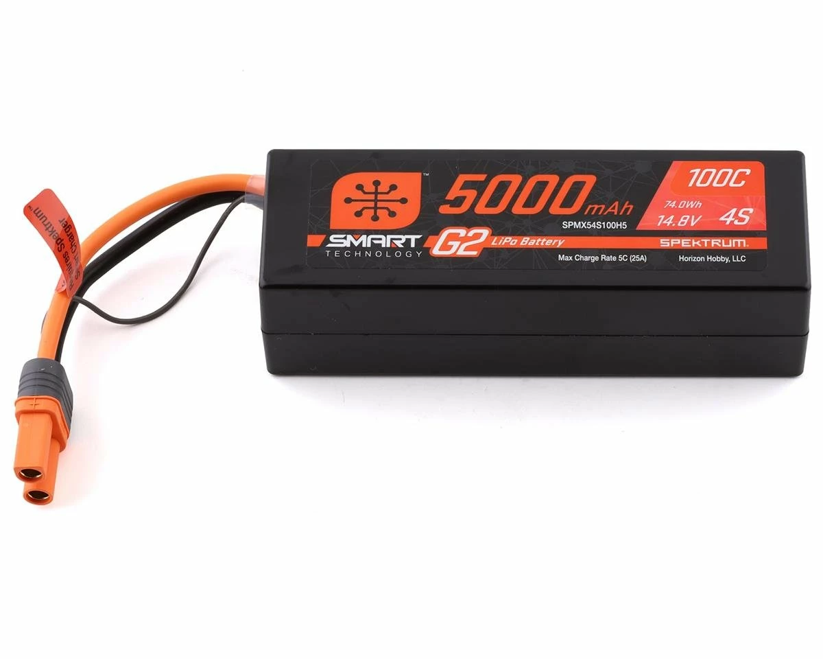 Spektrum RC 4S Smart G2 LiPo 100c Battery Pack (14.8V/5000mAh) w/IC5 Connector 1 Spektrum RC 4S Smart G2 LiPo 100c Battery Pack (14.8V/5000mAh) w/IC5 Connector