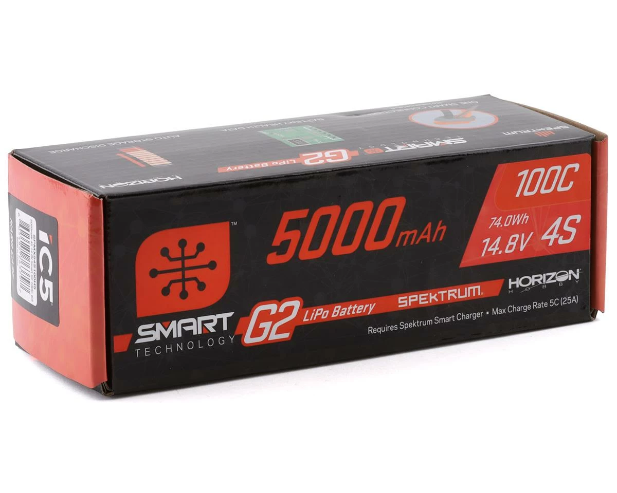 Spektrum RC 4S Smart G2 LiPo 100c Battery Pack (14.8V/5000mAh) w/IC5 Connector 2 Spektrum RC 4S Smart G2 LiPo 100c Battery Pack (14.8V/5000mAh) w/IC5 Connector - Image 2