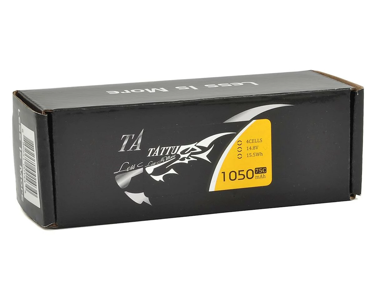 Tattu 4s LiPo Battery 75C (14.8V/1050mAh) w/XT-60 Connector 2 Tattu 4s LiPo Battery 75C (14.8V/1050mAh) w/XT-60 Connector - Image 2