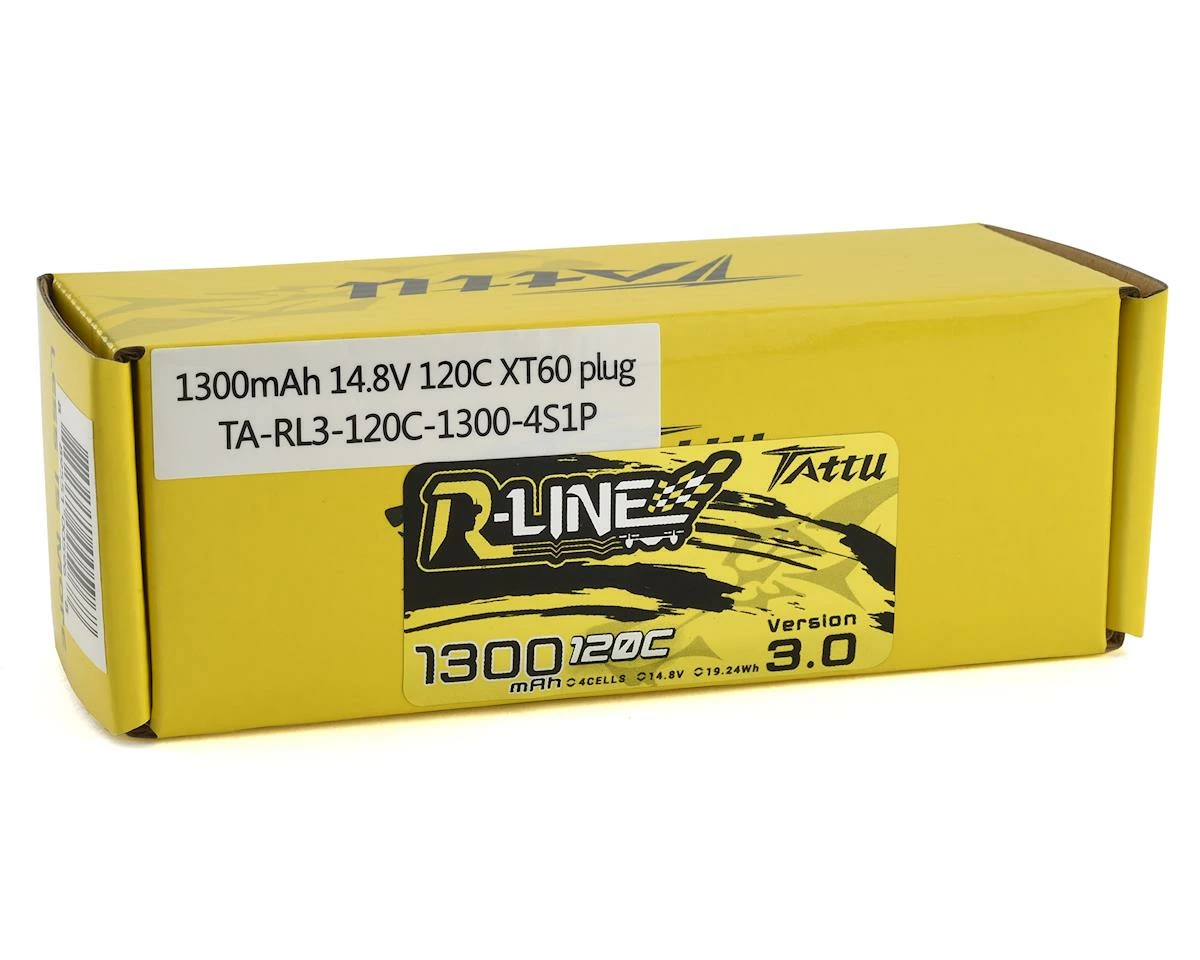Tattu "R-Line 3.0" 4S LiPo Battery 120C (14.8V/1300mAh) (JST-XH) w/XT-60 Connector 2 Tattu "R-Line 3.0" 4S LiPo Battery 120C (14.8V/1300mAh) (JST-XH) w/XT-60 Connector - Image 2