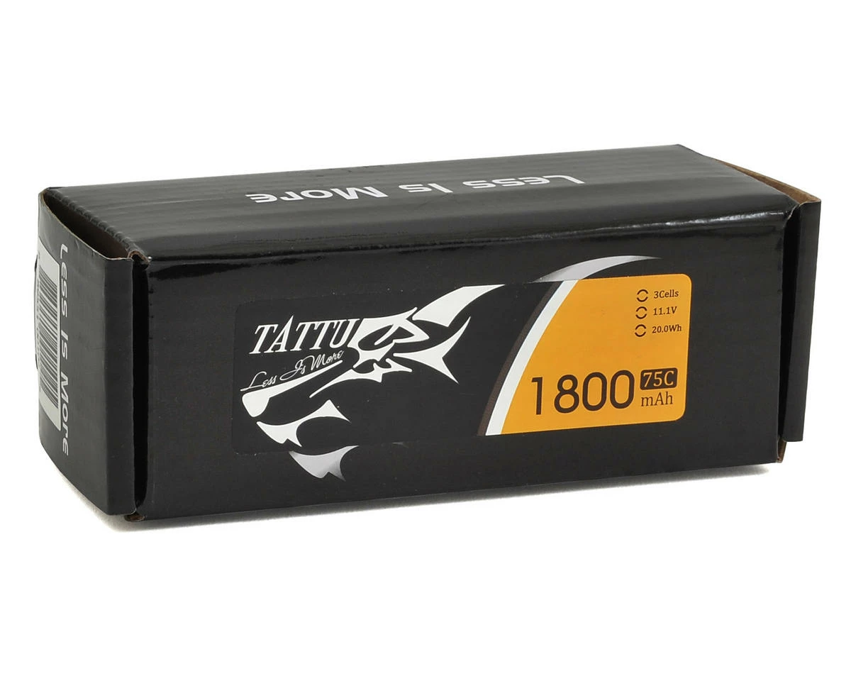 Tattu 3S LiPo Battery 75C (11.1V/1800mAh) (JST-XH) w/XT-60 Connector 2 Tattu 3S LiPo Battery 75C (11.1V/1800mAh) (JST-XH) w/XT-60 Connector - Image 2