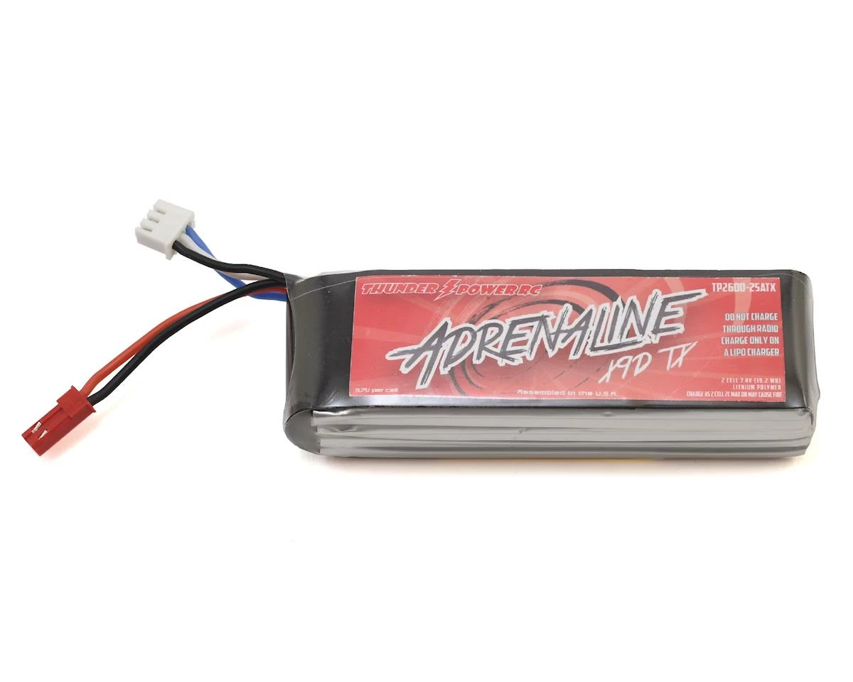 Thunder Power Adrenaline 2S Taranis X9D Transmitter LiPo Battery (7.4V/2600mAh) w/JST Connector 1 Thunder Power Adrenaline 2S Taranis X9D Transmitter LiPo Battery (7.4V/2600mAh) w/JST Connector