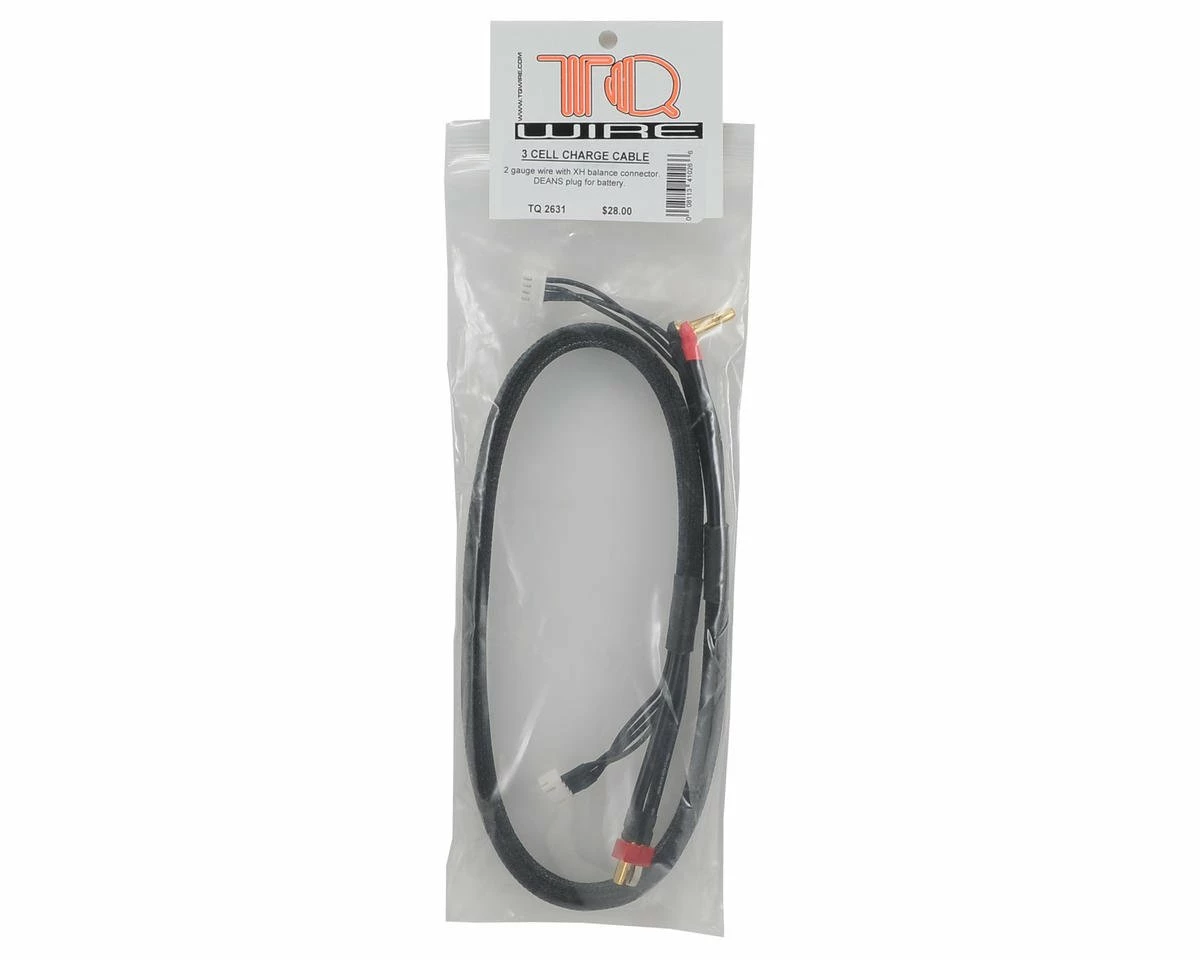 TQ Wire 3S Charge Cable w/Deans Plug (2') 2 TQ Wire 3S Charge Cable w/Deans Plug (2') - Image 2