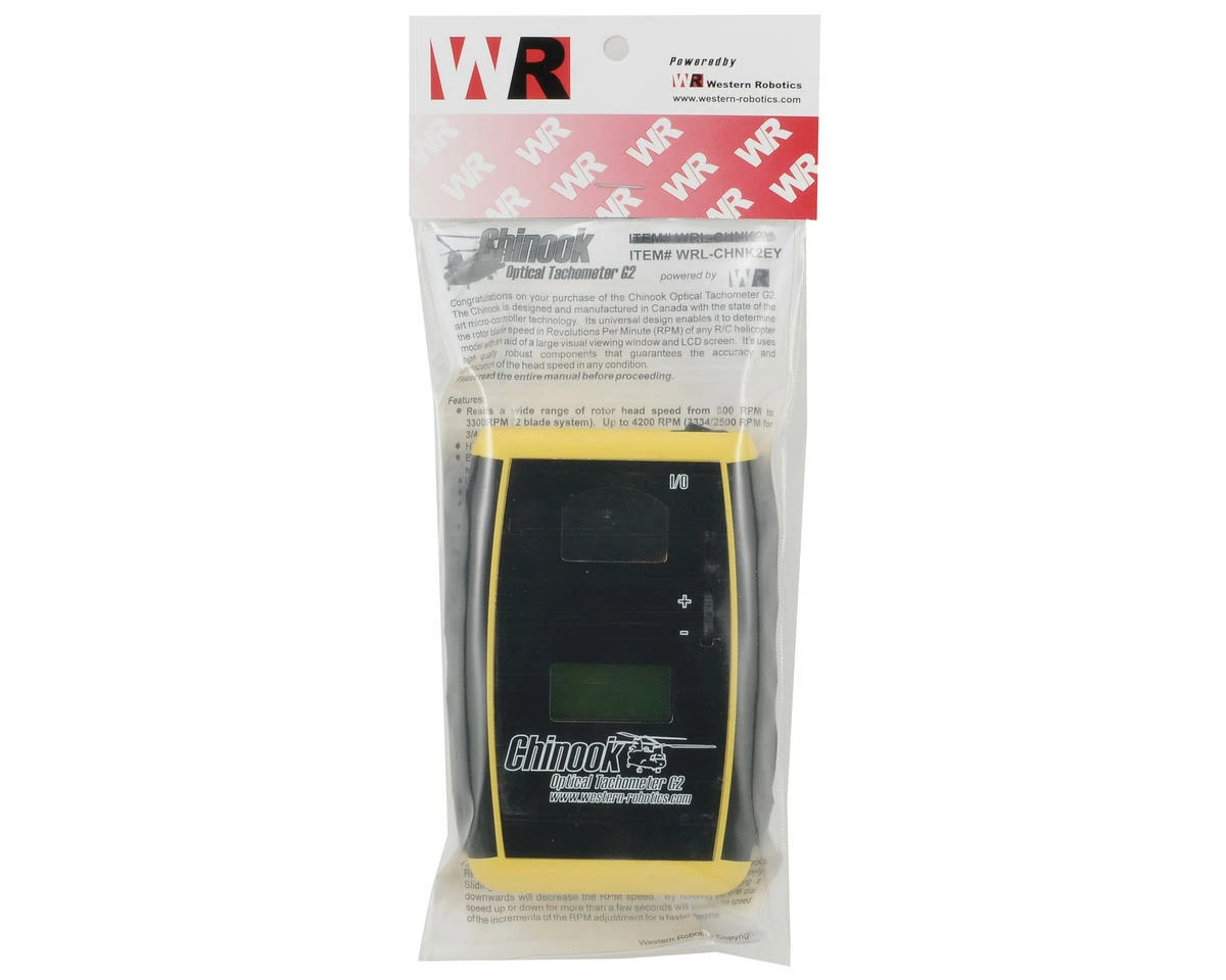 Western Robotics Chinook G2 Elite Optical Tachometer (Yellow) (2-4 Blades) 2 Western Robotics Chinook G2 Elite Optical Tachometer (Yellow) (2-4 Blades) - Image 2